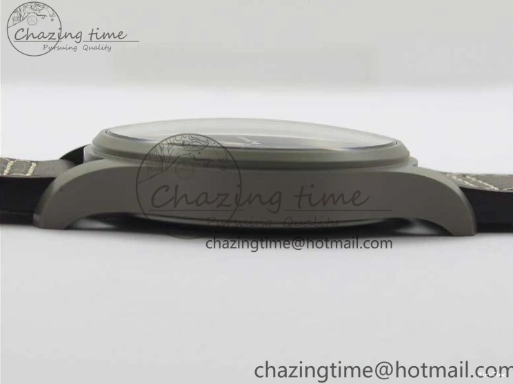 MIROTIME 0323 Mark XVIII IW327006 Titanium V7F 1:1 Best Edition Black Dial on Brown Leather Strap A Attractive 7080